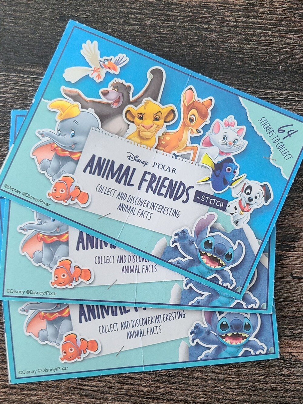 Disney Stickers - Animal Friends 3 Pack (12 Stickers)